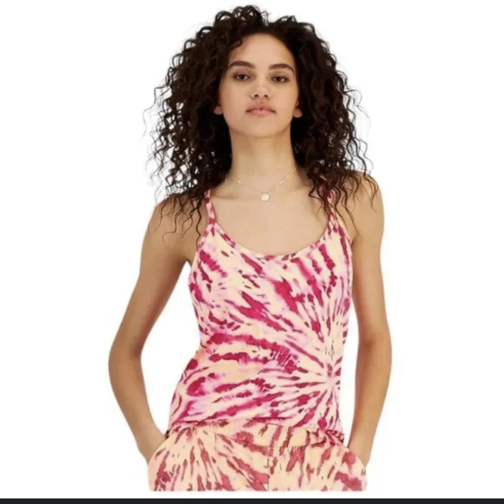 Jenni Intimates Melon Tie Dye Racerback Cami Size Medium NEW